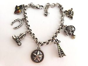 【送料無料】ブレスレット　アクセサリ—　ブライトンテキサスブレスレットbrighton texas state silver charm bracelet