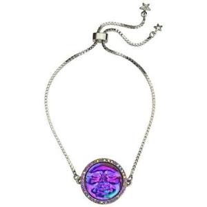 【送料無料】ブレスレット　アクセサリ—　スライドブレスレットパープルkirks folly seaview water moon 20mm slide bracelet silvertone purple