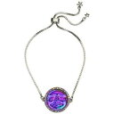 【送料無料】ブレスレット　アクセサリ—　スライドブレスレットパープルkirks folly seaview water moon 20mm slide bracelet silvertone purple