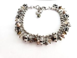 【送料無料】ブレスレット　アクセサリ—　ブライトンカンヌブロンズクリスタルシルバーブレスレットbrighton cannes bronze crystal silver bracelet