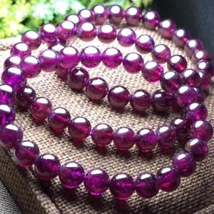 【送料無料】ブレスレット　アクセサリ—　75mmビーディッドaaa75mm top quality natural purple garnet crystal beads beaded aaa