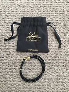 【送料無料】ブレスレット　アクセサリ—　ルルフロストレザーブレスレットゴールドクラスプブランドlulu frost womens leather bracelet with gold clasp brand