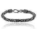 【送料無料】ブレスレット　アクセサリ—　スターリングシルバーアンティークビザンチンブレスレットsterling silver oxidized antique byzantine 8 bracelet