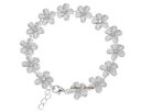 【送料無料】ブレスレット アクセサリ— スターリングシルバーハワイアンプルメリアブレスレット925 sterling silver hawaiian plumeria flower bracelet cz 10mm 7 12(4)