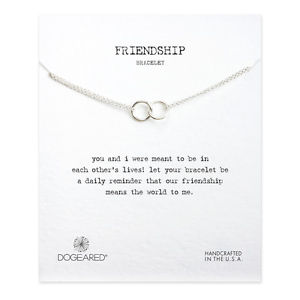 【送料無料】ブレスレット　アクセサリ—　スターリングシルバーダブルリンクリングチェーンブレスレットdogeared friendship sterling silver double linked rings chain bracelet