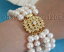 ̵ۥ֥쥹åȡꡡۥ磻ȥ饦ɥѡ֥쥹åȥ륳󥯥饹4rows genuine natural 9mm white round pearl bracelet zircon clasp f1165