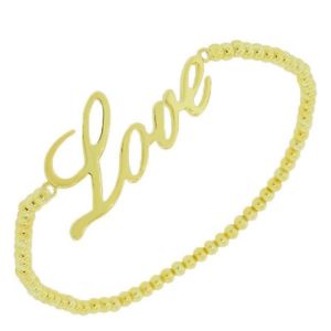 sterling silver yellow gold beaded womens girls love charm stretch cord braceletスターリングシルバーイエローゴールドビーズストレッチコードブレスレット※注意※NYからの配送になりますので2週間前後お時間をいただきます。人気の商品は在庫が無い場合がございます。ご了承くださいませ。サイズの種類の商品は購入時の備考欄にご希望のサイズをご記載ください。　携帯メールでの登録ですと楽天からのメールが届かない場合がございます。