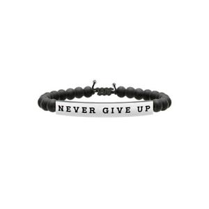 yzuXbg@ANZT?@YuXbgX`[IjLXyoung adult mens bracelets steel and onyx philosophy never give up 731210