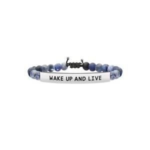 【送料無料】ブレスレット　アクセサリ—　メンズブレスレットウェイクアップyoung adult mens bracelets steel and sodalite philosophy wake up 731211