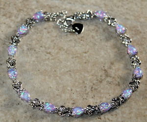 【送料無料】ブレスレット アクセサリ— ファイアーオパールブレスレットジュエリーsilver elegant purple fire opal te...