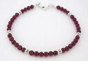 【送料無料】ブレスレット アクセサリ- ガーネットブレスレットスターリングシルバーアクセントgarnet anklet or bracelet with sterling silver accents, small extra large