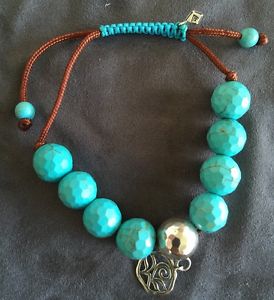 【送料無料】ブレスレット　アクセサリ—　silpadaマグネサイトコードブレスレットb2810silpada magnesite brown cord adjustable bracelet b2810 turquoise blue