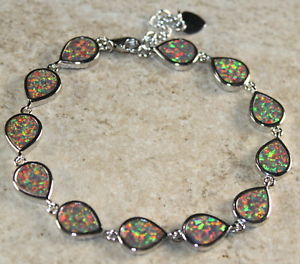 【送料無料】ブレスレット アクセサリ— オレンジファイアーオパールブレスレットsilver elegant orange fire opal teardrop bracelet 【送料無料】ブレスレット アクセサリ— オレンジファイアーオパールブレスレットsilver elegant orange fire opal teardrop bracelet