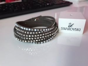 【送料無料】ブレスレット アクセサリ— スワロフスキークリスタルラップブレスレットチョーカーgenuine swarovski crystal slake wrap bracelet or choker swan hallmarked