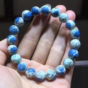 【送料無料】ブレスレット アクセサリ— ラウンドビーズブレスレットnatural k2 volcanic azurite stone gemstone round beads bracelet 10mm aaa
