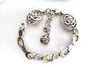 【送料無料】ブレスレット　アクセサリ—　ブライトンシルバーゴールドトーンフラワーリンクブレスレットbrighton silver and gold tone flower link bracelet