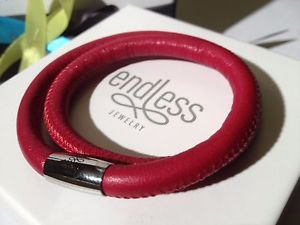 【送料無料】ブレスレット　アクセサリ—　レッドブレスレットシルバークラスプendless jewelry 36cm red bracelet double strand silver clasp rrp 50のサムネイル