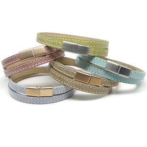 【送料無料】ブレスレット アクセサリ— フラットブレスレットwomens flat leather bracelet top quality per...