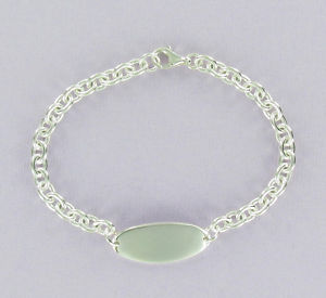 ̵ۥ֥쥹åȡ—id֥쥹å712925˥id bracelet 712 inch sterling silver 925 engrave name identity initials