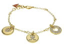 【送料無料】ブレスレット　アクセサリ—　レディースブレスレットメタルゴールドguess ladies bracelet metal gold ubb81145