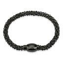 【送料無料】ブレスレット アクセサリ- ブレスレットノワールバブルaf bracelet noir acier inox creux bubble longueur 210 mm large 6mm