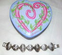 【送料無料】ブレスレット　アクセサリ—　ブライトンシルバースワールリンクブレスレットbrighton silver vertigo swirl link bracelet w heart tin