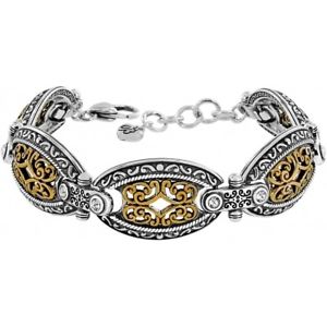 【送料無料】ブレスレット　アクセサリ—　ブライトンゴールドシルバークリスタルリンクブレスレットbrighton castillo nwt gold and silver crystal link bracelet