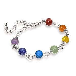 【送料無料】ブレスレット アクセサリ— レディースチャクラブレスレットladies chakra 7 semiprecious gemstone b...