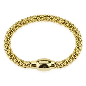 【送料無料】ブレスレット　アクセサリ—　ゴールドブレスレットステンレススチールバブルgold bracelet stainless steel hollow bubble..