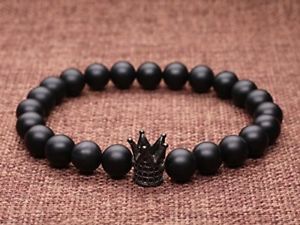 【送料無料】ブレスレット　アクセサリ—　パートナーブレスレットクラウンマットオニキスsweat partner bracelets from edelset a with crown charm howlithmatte onyx