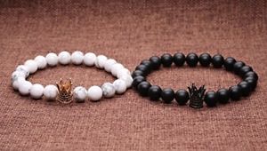 【送料無料】ブレスレット　アクセサリ—　パートナーブレスレットクラウンマットオニキスsweat partner bracelets from edelset a with crown charm howlithmatte onyx