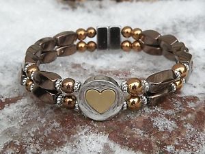 【送料無料】ブレスレット　アクセサリ—　ヘマタイトブレスレットスライダmens womens copper magnetic..