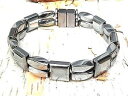 【送料無料】ブレスレット アクセサリ— メンズウィメンズシルバーヘマタイトブレスレットmens womens silver 100 magnetic hematite bracelet anklet 2 row therapeutic(4)