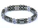 【送料無料】ブレスレット アクセサリ- ブレスレットタンザナイトスワロフスキークリスタルクリスマスクリスマスmagnetic bracelet anklet w tanzanite swarovski crystal 2 row 4 christmas xmas