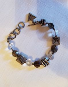 【送料無料】ブレスレット　アクセサリ—　スモーキークォーツブレスレットsilpada crystal smokey quartz bracelet b1275