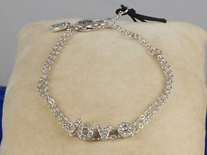 【送料無料】ブレスレット　アクセサリ—　ジューシークチュールチェーンブレスレットドルjuicy couture silvertone pave love letters chain bracelet wjw68679 040 58