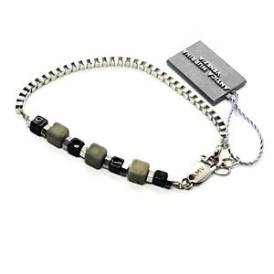 【送料無料】ブレスレット　アクセサリ—　ブレスレットベネチアムラノガラスグレーbracelet antica murrina venezia mens with murano glass grey br808a12