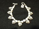 【送料無料】ブレスレット アクセサリ- マットotazuスワロフスキーgorgeous mat silver plated otazu swarovski crystals heart charm bracelet ex dis