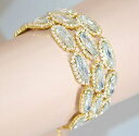 ブレスレット　アクセサリ—　ブレスレットラインストーンスマートz6gold bracelet woman rhinestone crystals bridal wedding ceremony stylish z6