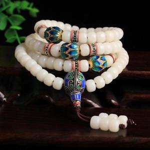 【送料無料】ブレスレット アクセサリ— チベットブレスレットtibetan white jade 108 buddhist rosary bracelets