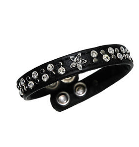 ̵ۥ֥쥹åȡꡡ֥쥹åȥСꥹ륹åɥܥȥեledass 92 bracelet silver crystal genuine leather with studs and swarovski elements