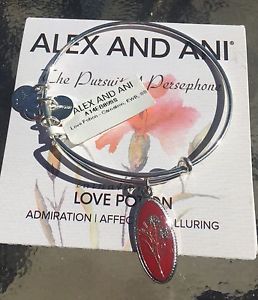 ̵ۥ֥쥹åȡ—å֥ݡ󥫡֥͡쥹åalex and ani love potion carnation charm shiny silver january bracelet nwt