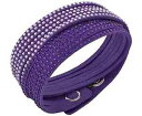 【送料無料】ブレスレット アクセサリ— スワロフスキーラップブレスレットチョーカーnwt swarovski 2in1 purple slake w...
