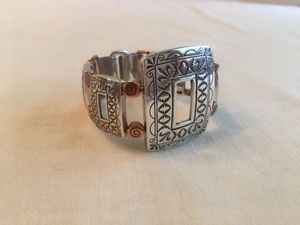 【送料無料】ブレスレット　アクセサリ—　ブライトンキャニオンビーズリンクブレスレットbrighton copper canyon silver plated copper beads link bracelet jb4671 excellent