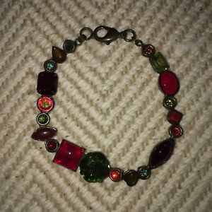 【送料無料】ブレスレット　アクセサリ—　ブレスレットsorrelli ruby multicolored crystal bracelet