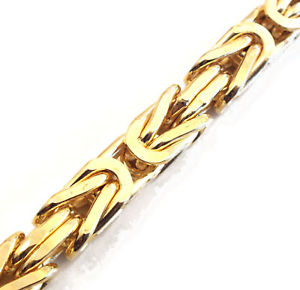ブレスレット　アクセサリ—　ロイヤルチェーンブレスレットビザンチンroyal chain bracelet byzantine gold plated doubled or woman man jewelry gift