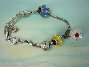 【送料無料】ブレスレット　アクセサリ—　エナメルサッカーブレスレット listingbrighton silver plated enamel soccer mom charm bracelet ls1