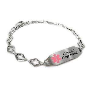 【送料無料】ブレスレット アクセサリ— レディースアラートブレスレットスチールクロスmyiddr ladies medical alert bracelet with engraving 316l 6mm steel cross 【送料無料】ブレスレット アクセサリ— レディースアラートブレスレットスチールクロスmyiddr ladies medical alert bracelet with engraving 316l 6mm steel cross