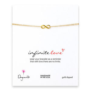 【送料無料】ブレスレット　アクセサリ—　dogearedゴールドブレスレットdogeared small gold dipped infinite love infinity boxed bracelet