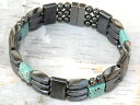 【送料無料】ブレスレット アクセサリ- ヘマタイトブレスレットチョークターコイズクリスマスクリスマスmagnetic hematite bracelet anklet chalk turquoise 3 row 4 christmas xmas